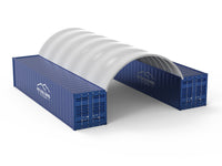 Coberturas para contentores - 20 pés x 40 pés x 6,5 pés (6m x 12m x 2m)